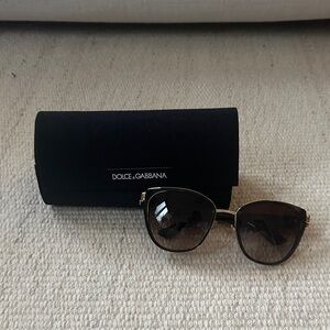 Dolce & Gabbana Gold and Black Sunglasses